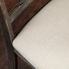 Chaise de salle à manger de ferme avec coussin, gris patiné / marron rustique / bois flotté, lot de 2