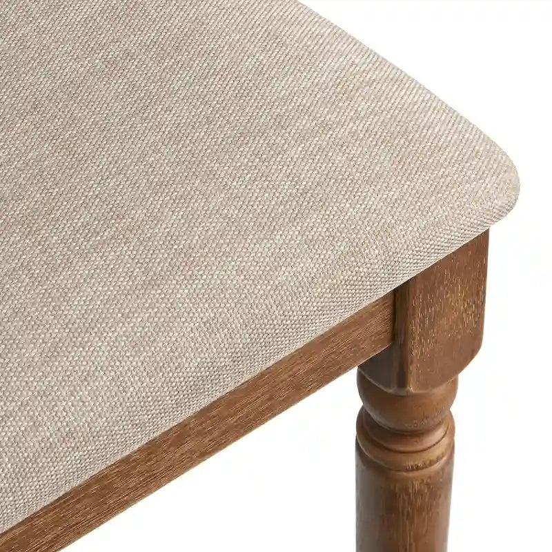 Chaise de salle à manger de ferme avec coussin, gris patiné / marron rustique / bois flotté, lot de 2