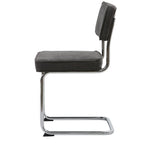 Chaise de salle à manger en velours côtelé moutarde / gris / vert, style rétro, lot de 2