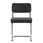 Chaise de salle à manger en velours côtelé moutarde / gris / vert, style rétro, lot de 2