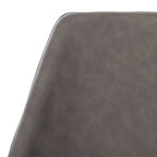 Tabouret de comptoir Mid-Century Modern, pierre/frêne/cognac, pieds noirs/argentés, 1 personne