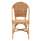 Chaise de salle à manger en rotin brun naturel, style bohème, 1 place