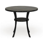Table de salle à manger ronde à hauteur de comptoir, marron, pour 4 à 6 personnes