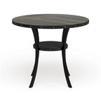 Table de salle à manger ronde à hauteur de comptoir, marron, pour 4 à 6 personnes