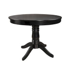 Table de salle à manger ronde à piètement central noire pour 4 personnes - Style classique