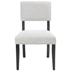 Chaise de salle à manger en bois brun foncé/taupe clair, lot de 2