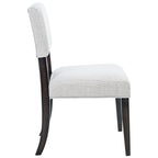 Chaise de salle à manger en bois brun foncé/taupe clair, lot de 2