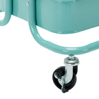 Chariot de rangement roulant en métal à 4 niveaux avec roulettes — Blanc / Rose / Noir / Rouge / Beige / Bleu / Gris, Pour 1 personne