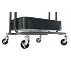 Chariot de rangement roulant en métal à 4 niveaux avec roulettes — Blanc / Rose / Noir / Rouge / Beige / Bleu / Gris, Pour 1 personne