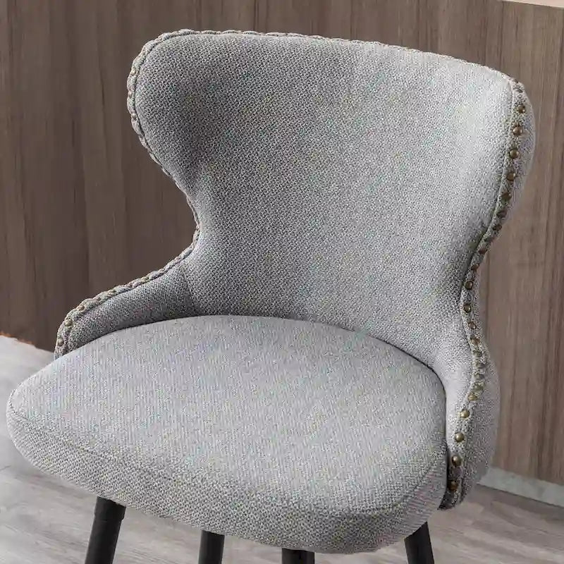 Tabouret de bar pivotant orange / gris clair / gris foncé / beige, similicuir capitonné, lot de 2