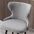 Tabouret de bar pivotant orange / gris clair / gris foncé / beige, similicuir capitonné, lot de 2