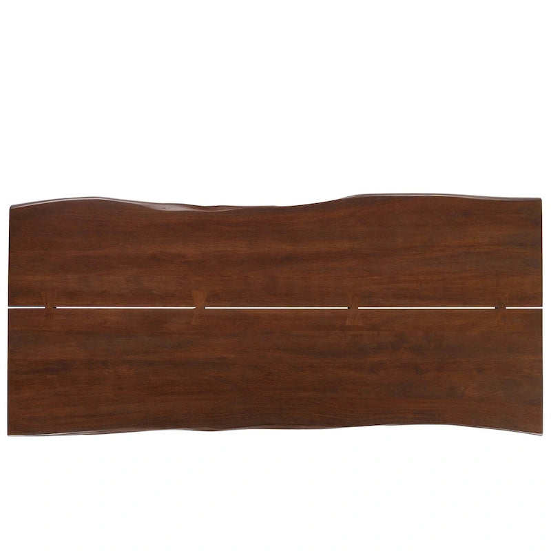Table de salle à manger 244 cm en bois d'acacia massif – Crème/Doré et Noir, 10 places