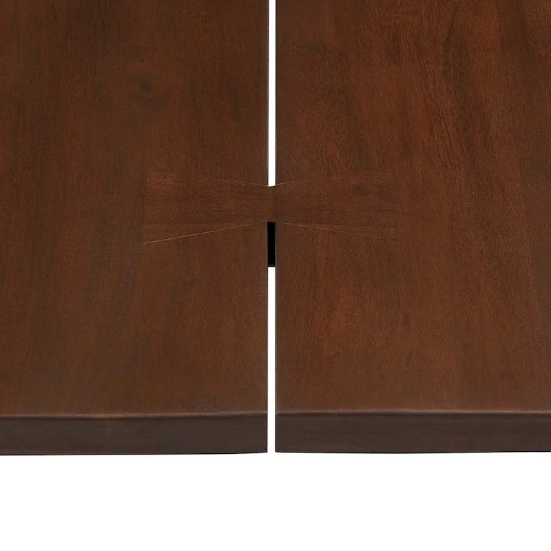 Table de salle à manger 244 cm en bois d'acacia massif – Crème/Doré et Noir, 10 places
