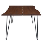 Table de salle à manger 244 cm en bois d'acacia massif – Crème/Doré et Noir, 10 places