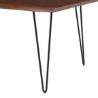 Table de salle à manger 244 cm en bois d'acacia massif – Crème/Doré et Noir, 10 places