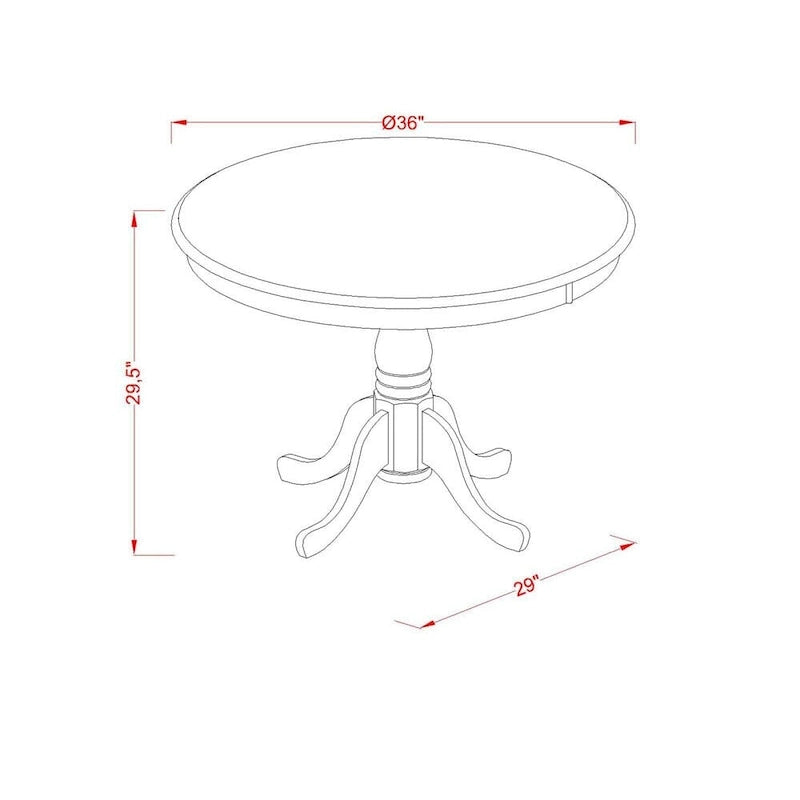Table de salle à manger ronde, naturel/lin blanc, 2 places