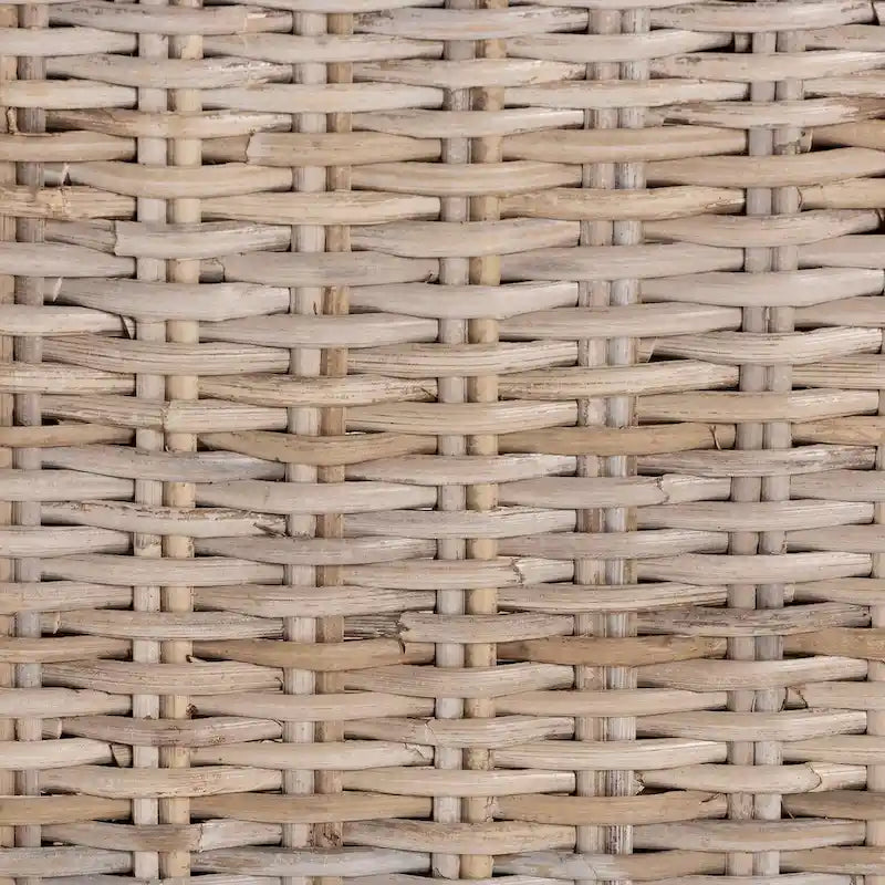 Chaise de salle à manger Bohème en Rotin - Kubu Gris & Taupe Rustique - Unité