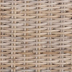 Chaise de salle à manger Bohème en Rotin - Kubu Gris & Taupe Rustique - Unité