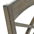 Chaises de salle à manger finition expresso, dossier à croisillons, assise rembourrée – Lot de 2