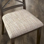 Chaises de salle à manger finition expresso, dossier à croisillons, assise rembourrée – Lot de 2