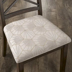 Chaises de salle à manger finition expresso, dossier à croisillons, assise rembourrée – Lot de 2