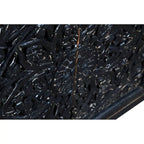 Buffet bahut sculpté main 4 portes noir