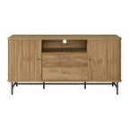 Buffet en bois clair / blanc avec portes coulissantes – Places assises pour 1, Convient pour 2 à 4 utilisateurs