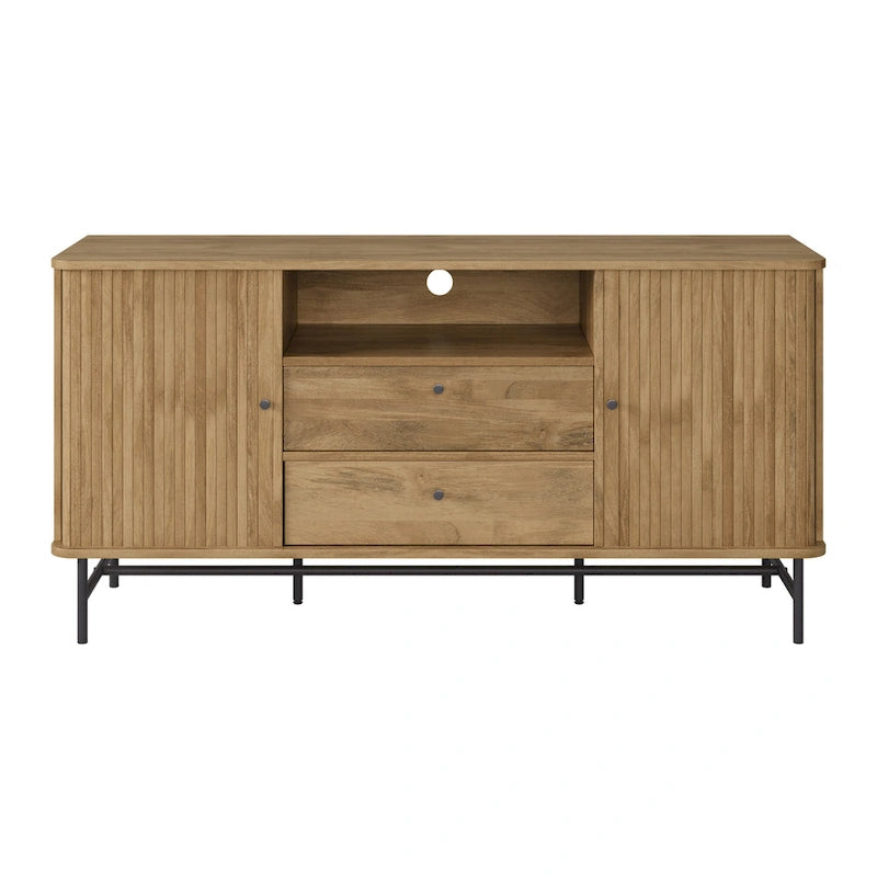 Buffet en bois clair / blanc avec portes coulissantes – Places assises pour 1, Convient pour 2 à 4 utilisateurs