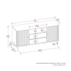 Buffet en bois clair / blanc avec portes coulissantes – Places assises pour 1, Convient pour 2 à 4 utilisateurs