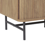 Buffet en bois clair / blanc avec portes coulissantes – Places assises pour 1, Convient pour 2 à 4 utilisateurs
