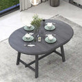 Table à manger ronde extensible, gris/bois naturel cérusé, style rétro, 4 places