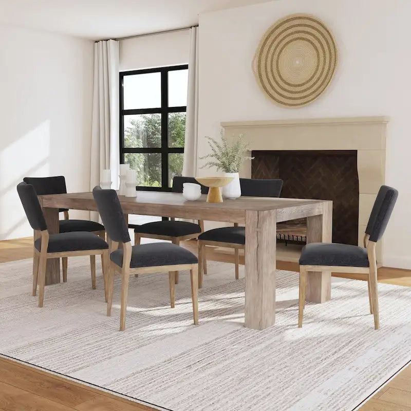 Chaise de salle à manger rembourrée, style scandinave, lot de 2