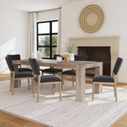 Chaise de salle à manger rembourrée, style scandinave, lot de 2