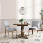 Chaise de salle à manger rembourrée, style scandinave, lot de 2