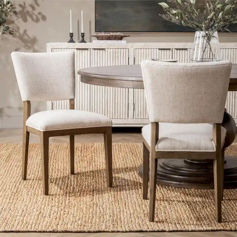 Chaise de salle à manger rembourrée, style scandinave, lot de 2