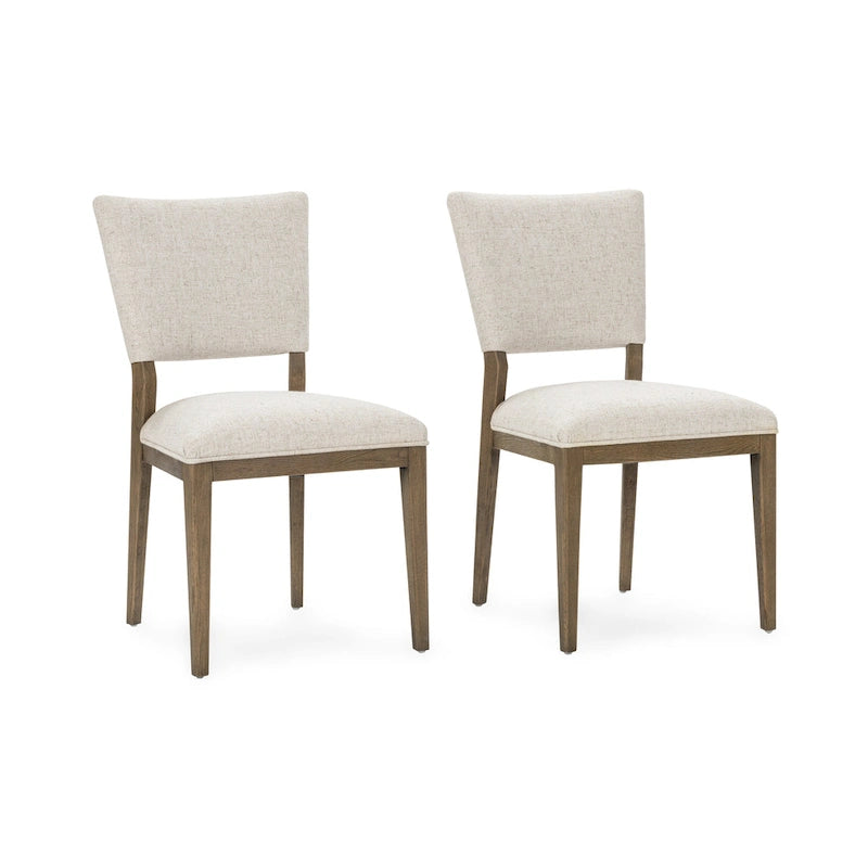 Chaise de salle à manger rembourrée, style scandinave, lot de 2