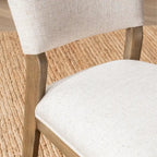 Chaise de salle à manger rembourrée, style scandinave, lot de 2