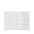 Commode noire/blanche à 9 tiroirs, style fermier, pour 1 personne