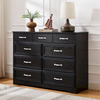 Commode noire/blanche à 9 tiroirs, style fermier, pour 1 personne
