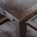 Table à manger moderne extensible en chêne blanc et expresso — 6 à 8 places