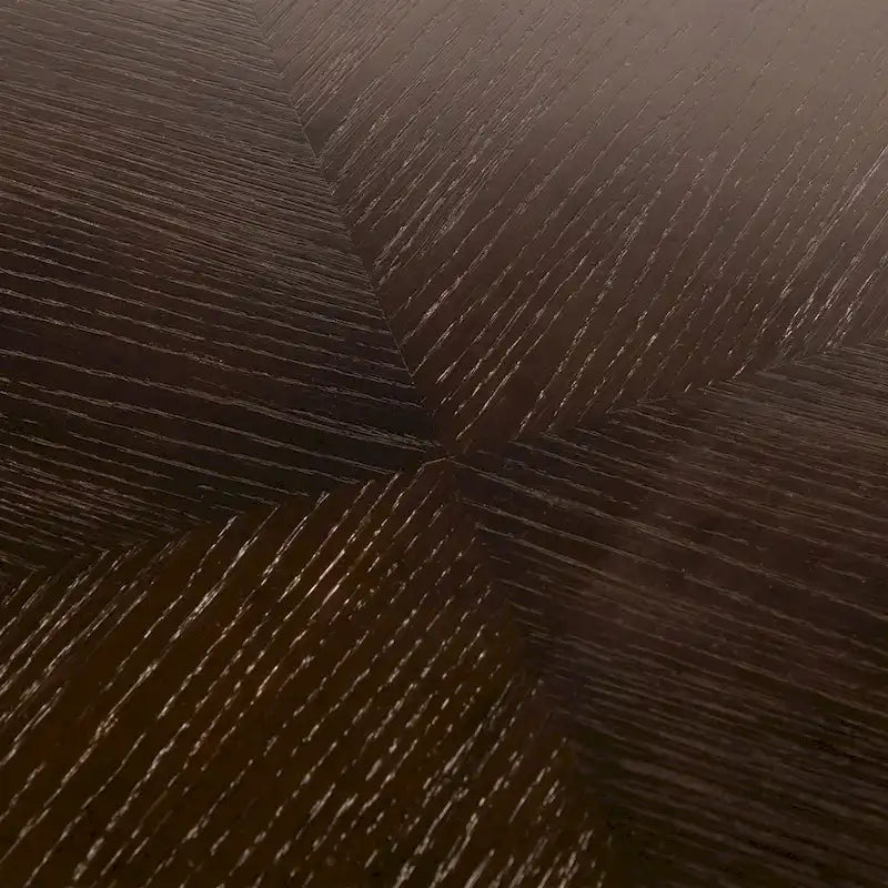 Table à manger moderne extensible en chêne blanc et expresso — 6 à 8 places