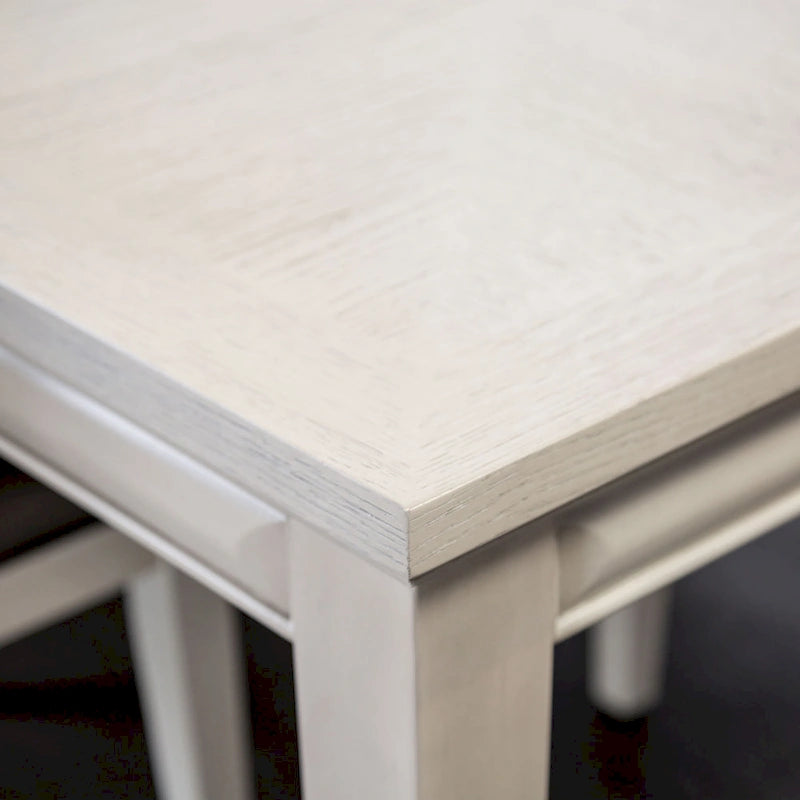 Table à manger moderne extensible en chêne blanc et expresso — 6 à 8 places