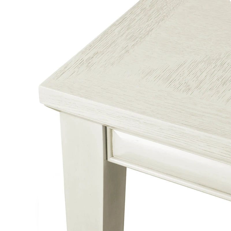Table à manger moderne extensible en chêne blanc et expresso — 6 à 8 places