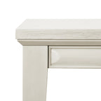 Table à manger moderne extensible en chêne blanc et expresso — 6 à 8 places