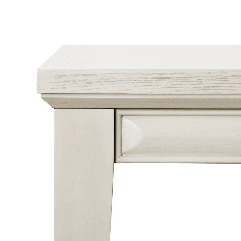 Table à manger moderne extensible en chêne blanc et expresso — 6 à 8 places