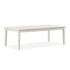 Table à manger moderne extensible en chêne blanc et expresso — 6 à 8 places