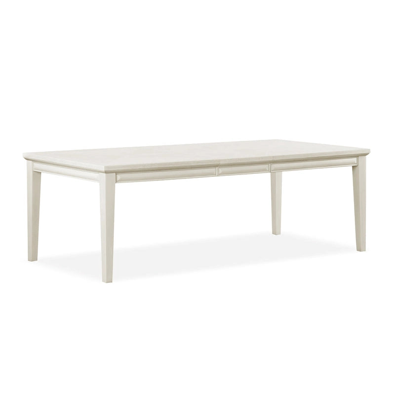 Table à manger moderne extensible en chêne blanc et expresso — 6 à 8 places