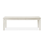 Table à manger moderne extensible en chêne blanc et expresso — 6 à 8 places