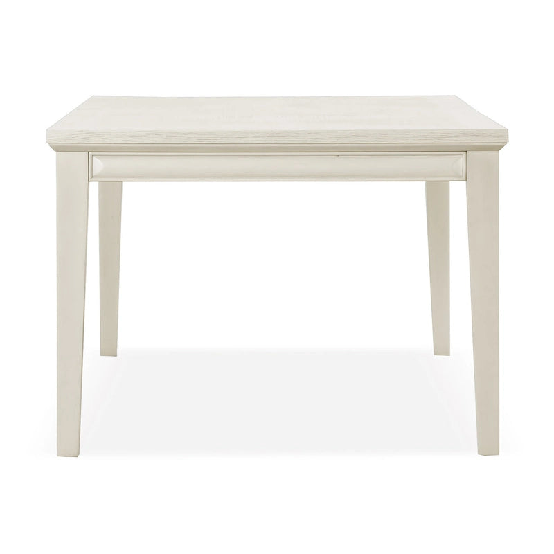 Table à manger moderne extensible en chêne blanc et expresso — 6 à 8 places