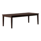 Table à manger moderne extensible en chêne blanc et expresso — 6 à 8 places